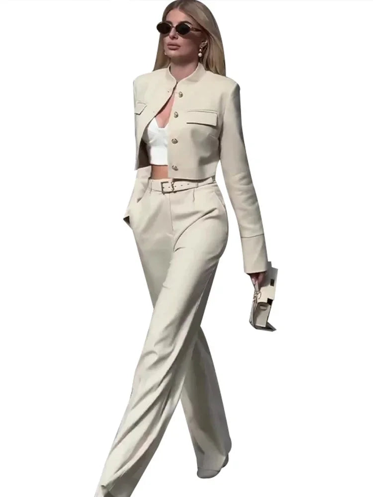 Vera Elegant Autumn Suit - Celestia Couture
