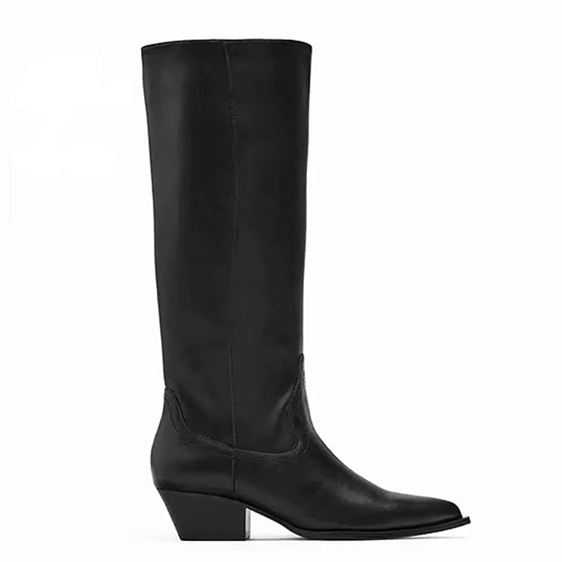 Camellia leather Boots