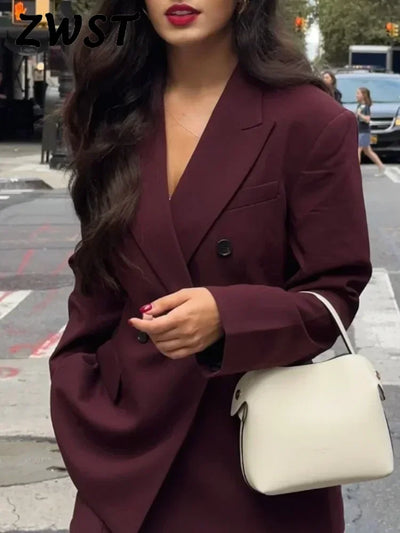 LIZA Wine Red Blazer