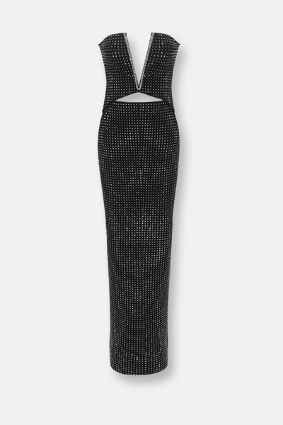 Salem Rhinestone Bodycon Maxi  Dress