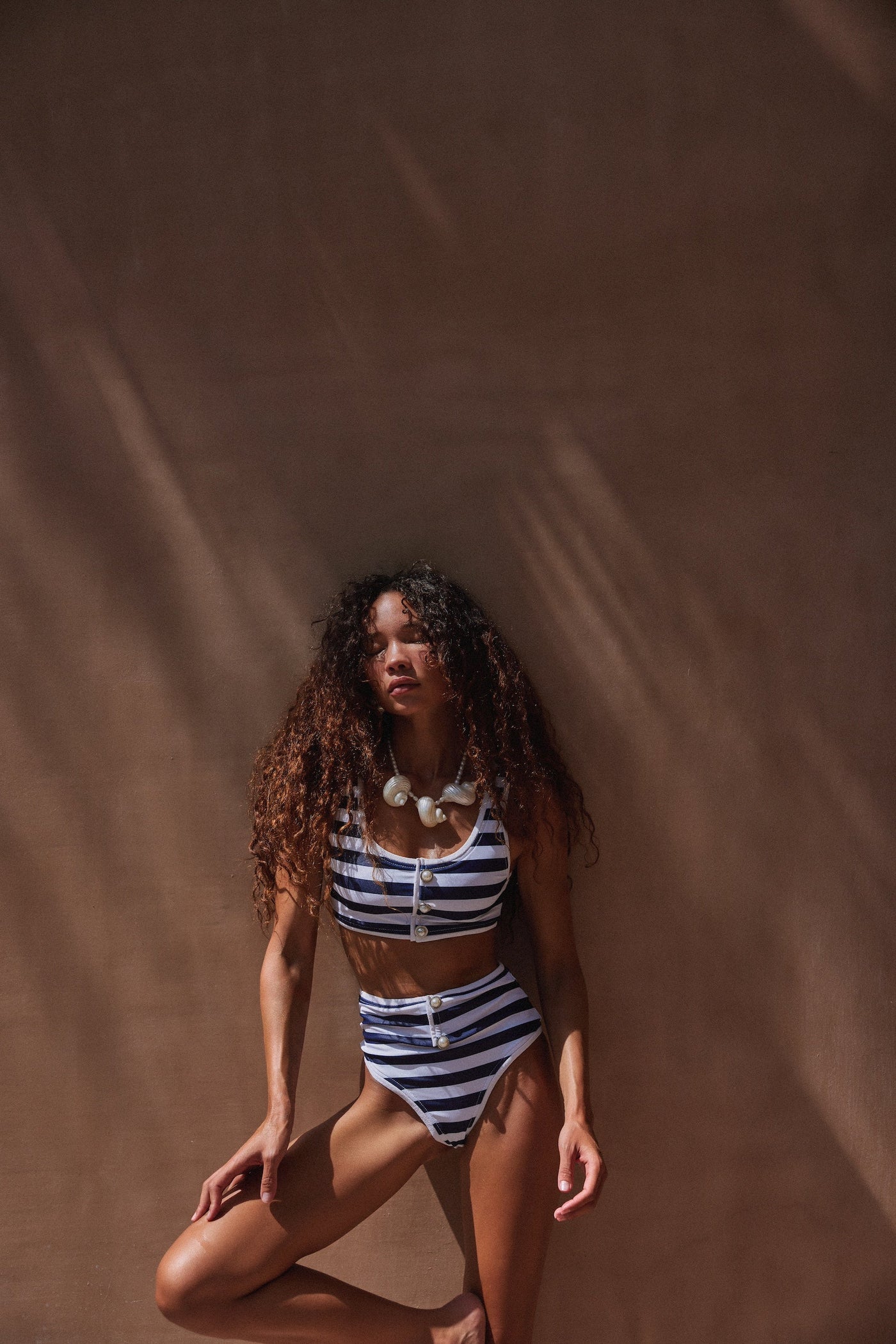The Grace Tank (Navy Cream Stripe/White) - Celestial Couture