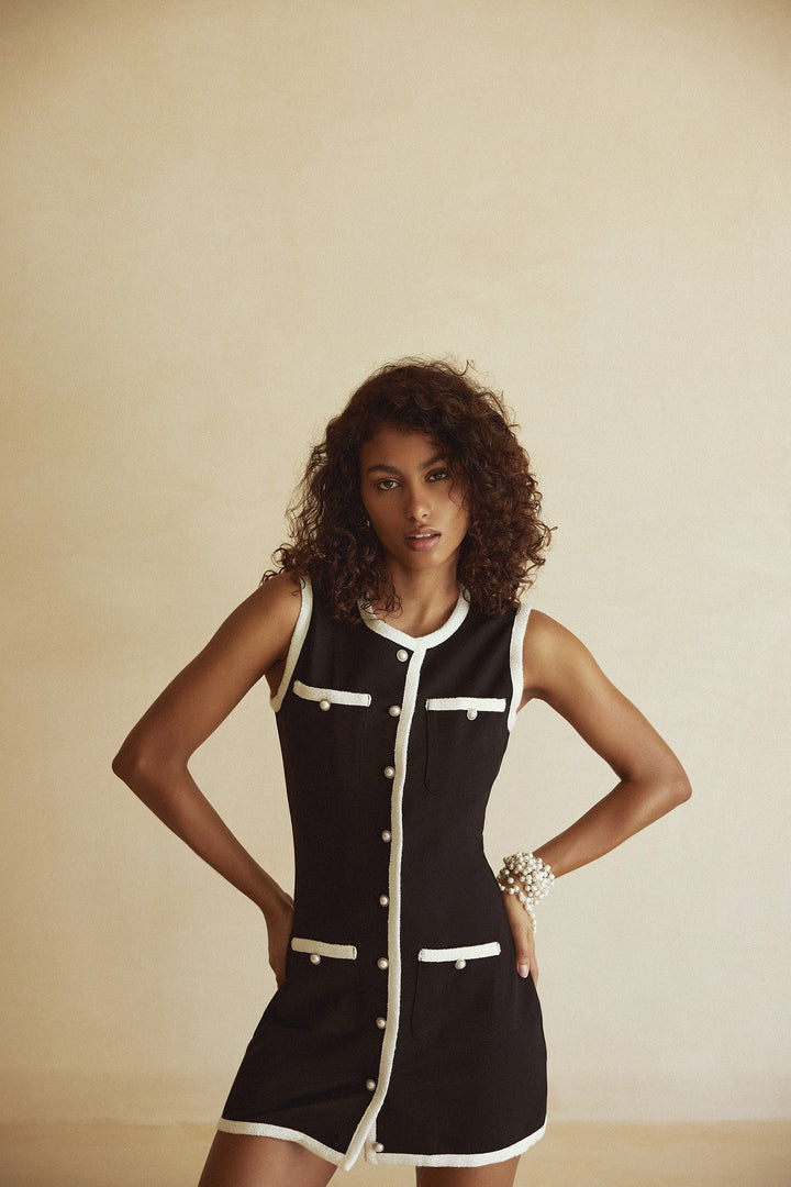 Grace Dress (Black Stretch Knit) - Celestial Couture