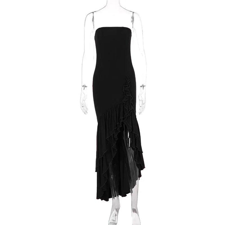 Strapless Ruffle Dress Women - Celestia Couture