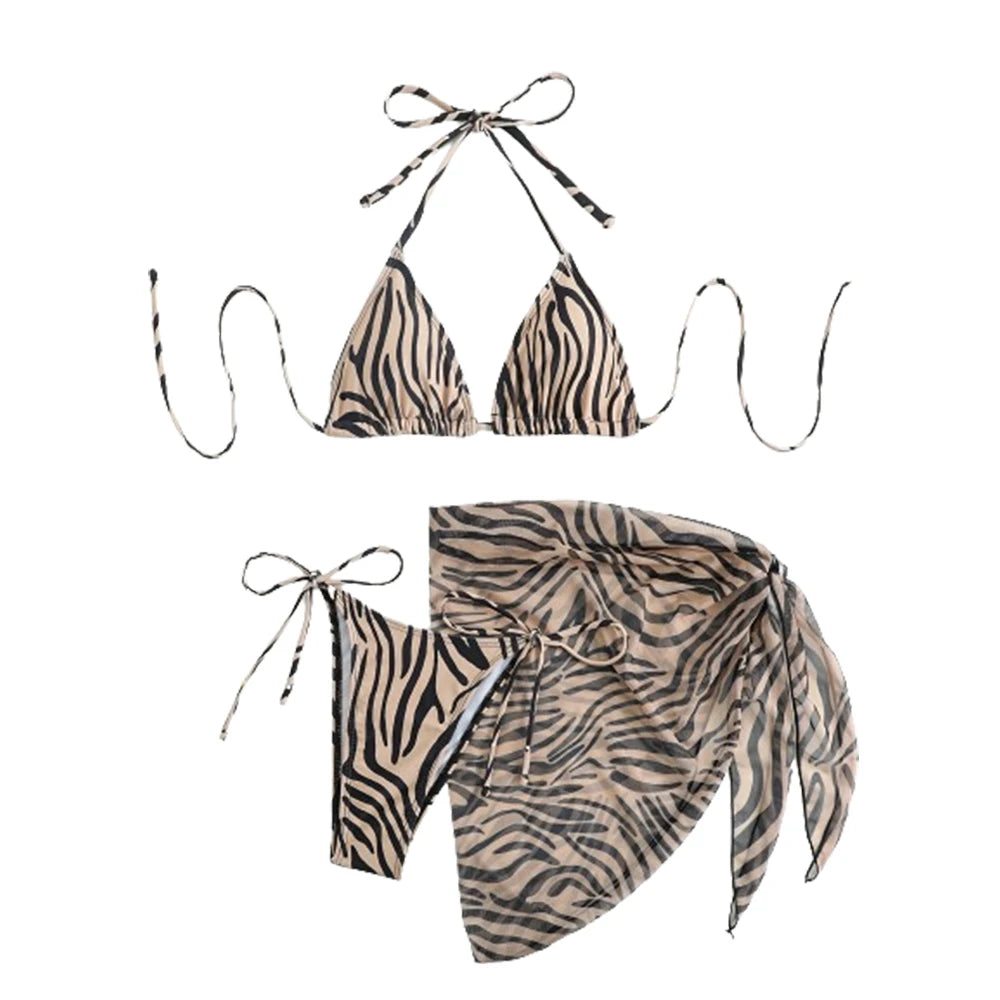 LEO Three Pieces Bikini Set - Celestia Couture