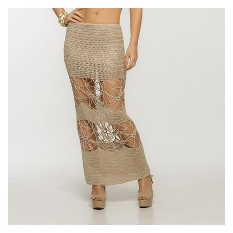 Crochet Crossed Top &amp; skirt set