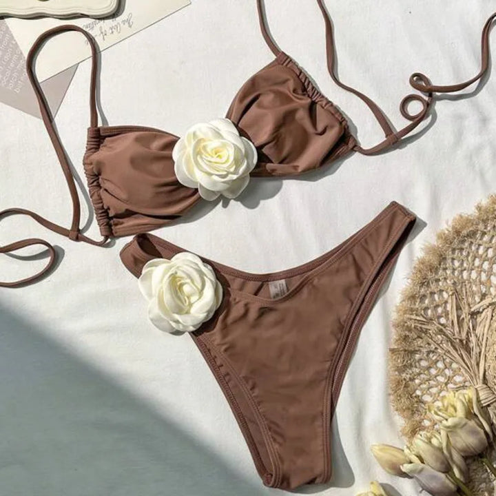 Sunset Bliss High-Waist Bikini | 2024 Swimwear Trend - Celestia Couture