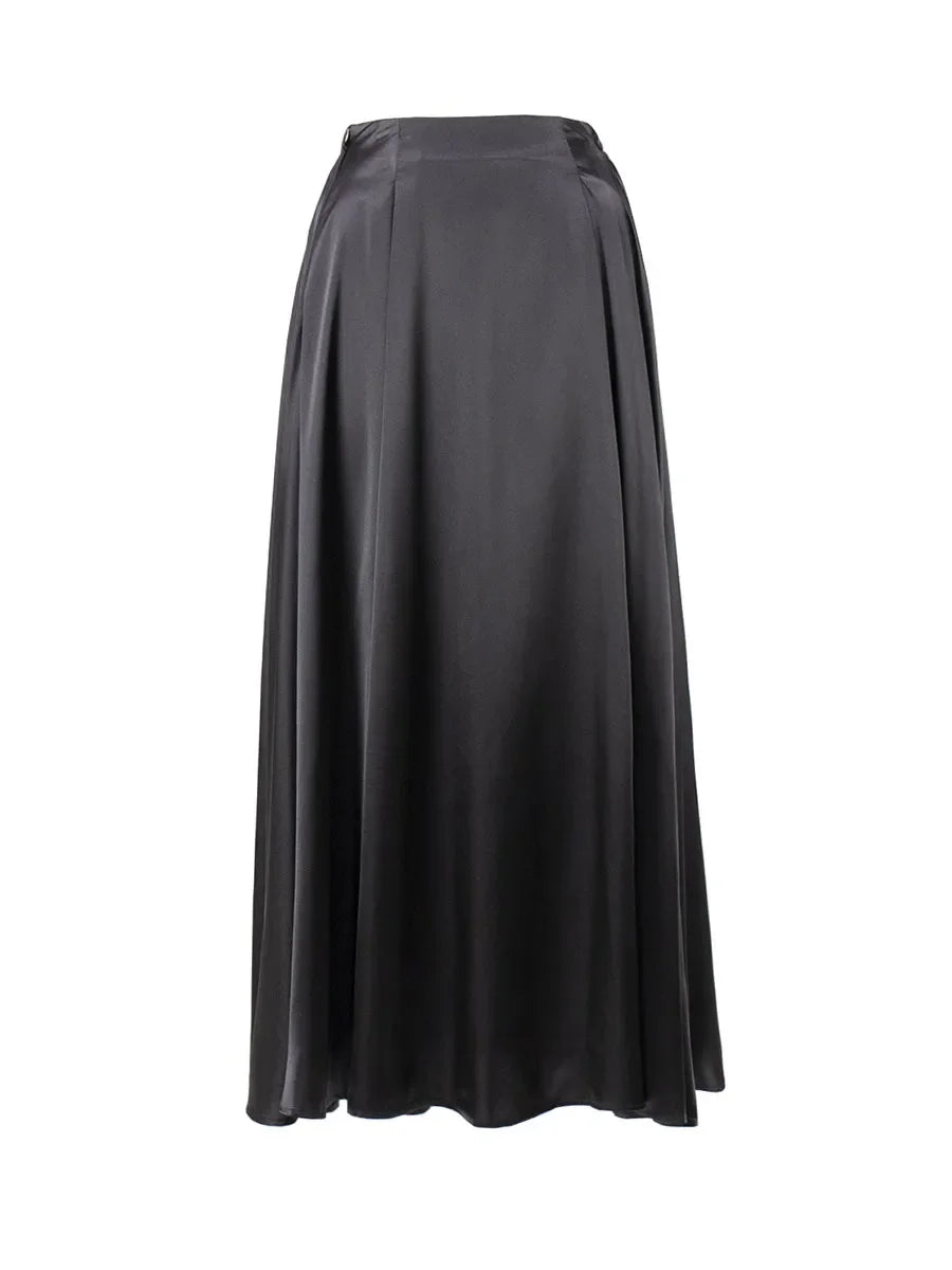Deeptown Satin Maxi Skirt - Celestia Couture