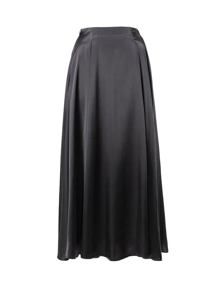 Deeptown Satin Maxi Skirt - Celestia Couture