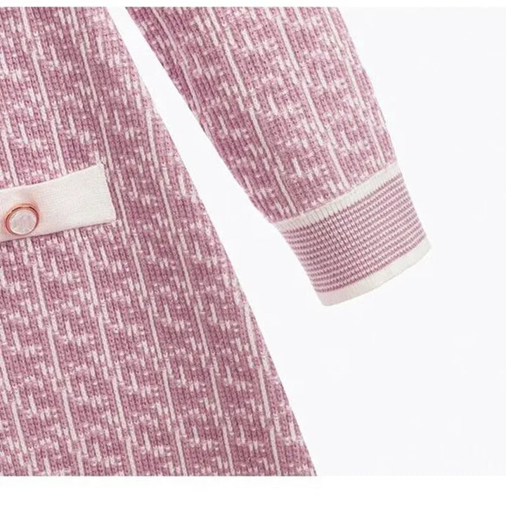 Pink Knitted Dress - Celestia Couture