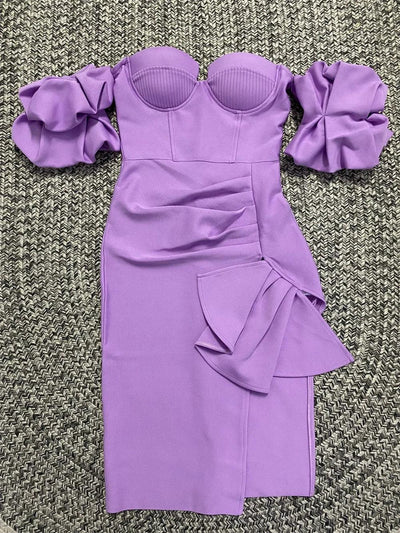 Rosered Women Sexy Off the SHoulder Midi Dress - Celestial Couture