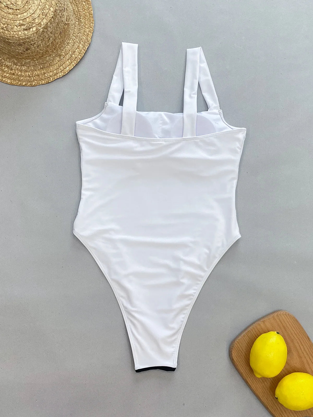 Monochrome Allure Cutout Swimsuit - Celestial Couture