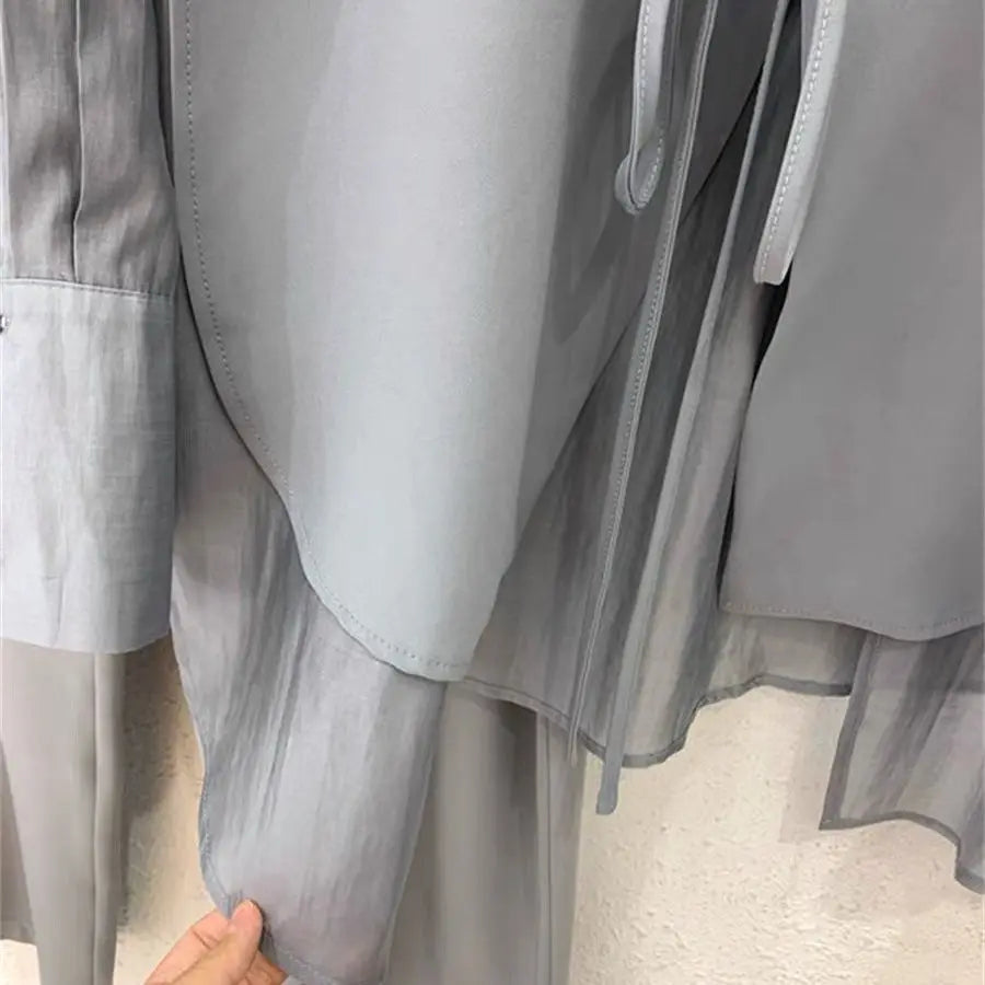 ANNA Chiffon Blazer &amp; Trousers | Sophisticated Women’s Formalwear - Celestia Couture