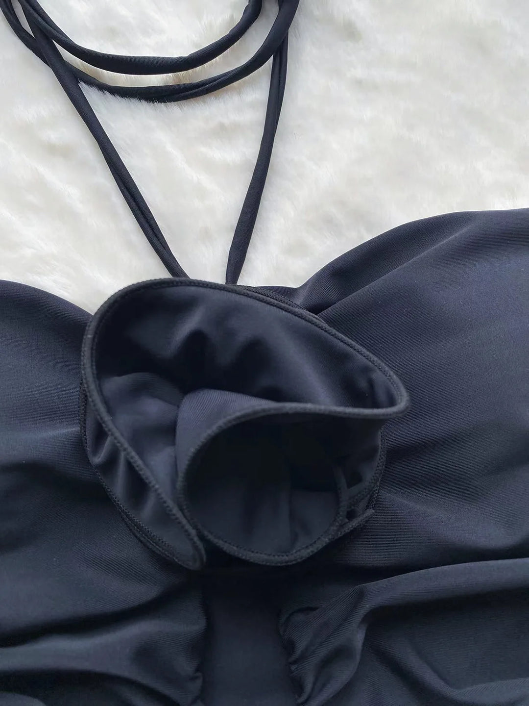 Blossom Noir Floral Monokini - Celestial Couture