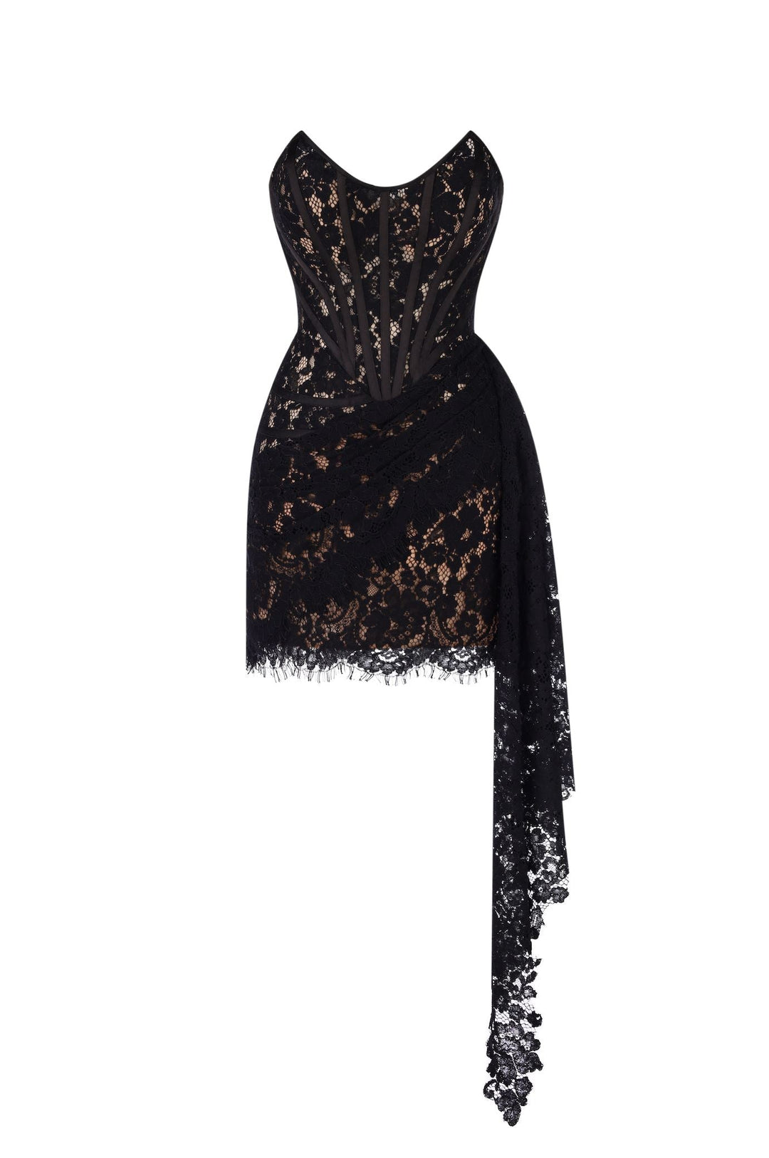 Shine Lace Mini Dress - Celestia Couture