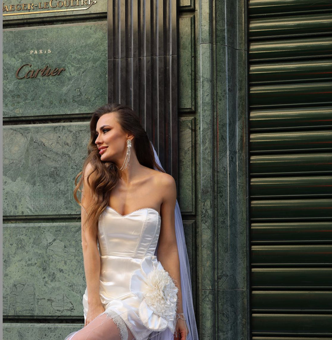Ribbon Corset Dress - Celestia Couture