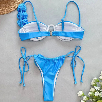 BLUE FLOWER BIKINI - Celestial Couture