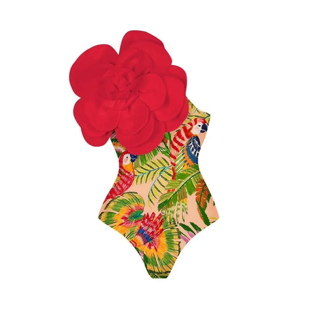 Eden Bloom 3D Floral Swimsuit - Celestial Couture