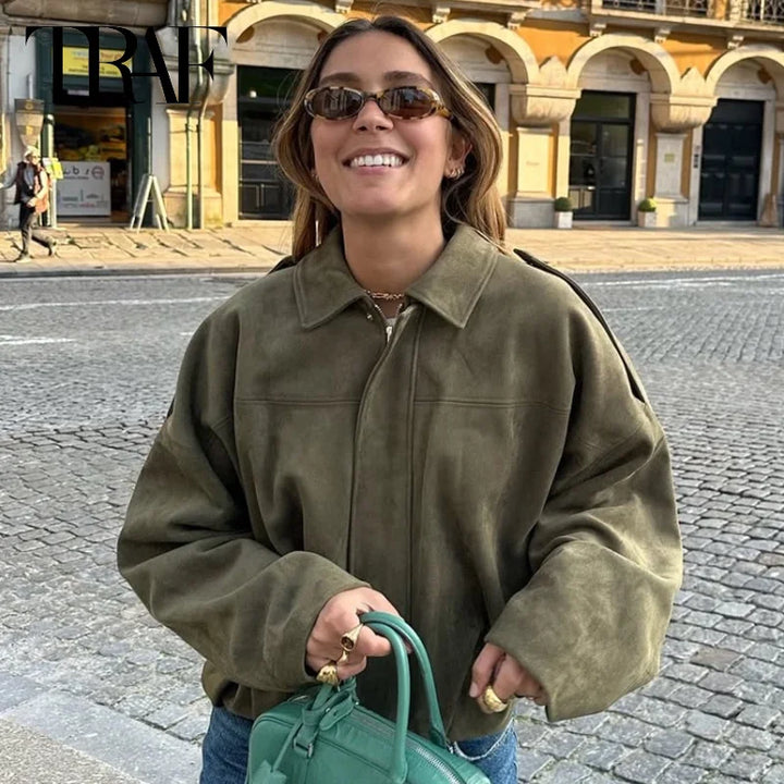 Noah Suede Bomber Jacket