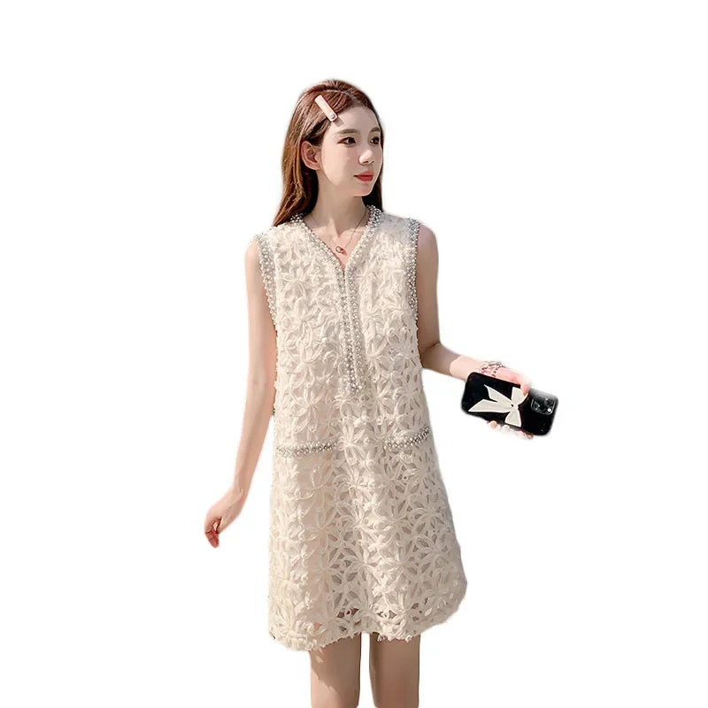 Fragrant Elegance Sleeveless Dress - Celestia Couture