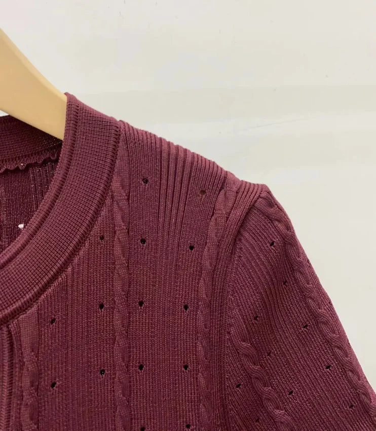 Mona Hollow Knitted Dress