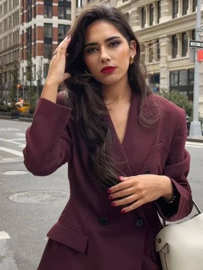 LIZA Wine Red Blazer