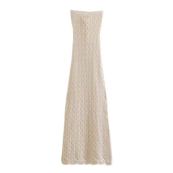 Hollow Mesh Knit Dress