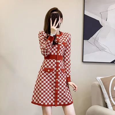 Pink Knitted Dress - Celestial Couture