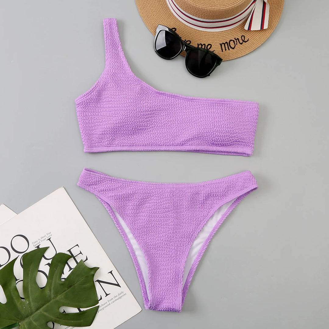 Ocean Goddess One-Shoulder Bikini - Celestial Couture