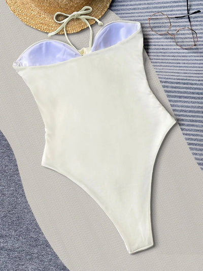 Bridal Bliss Halter Swimsuit - Celestial Couture