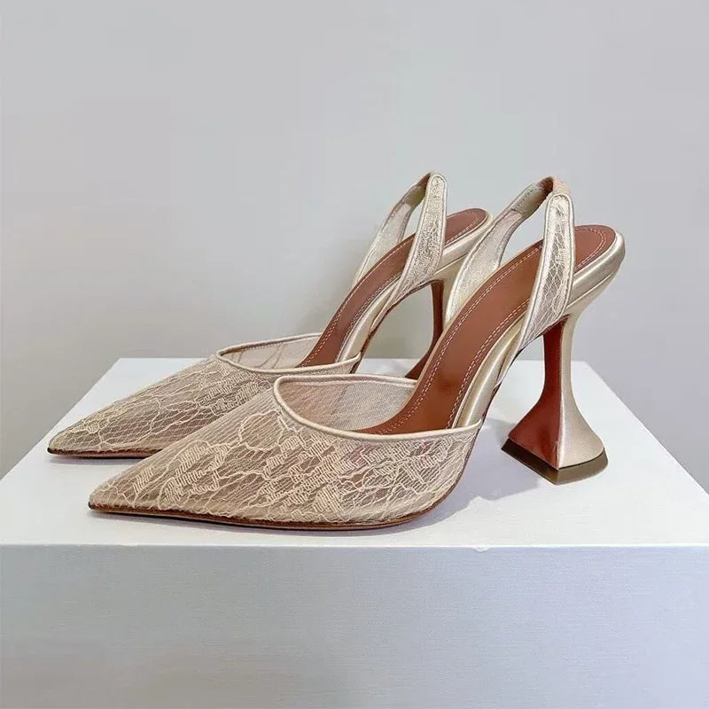 Octavia Mesh Lace Heels