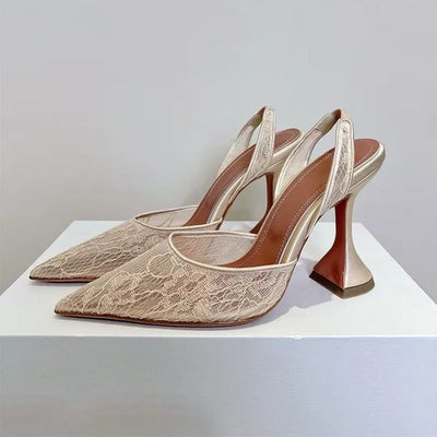 Octavia Mesh Lace Heels