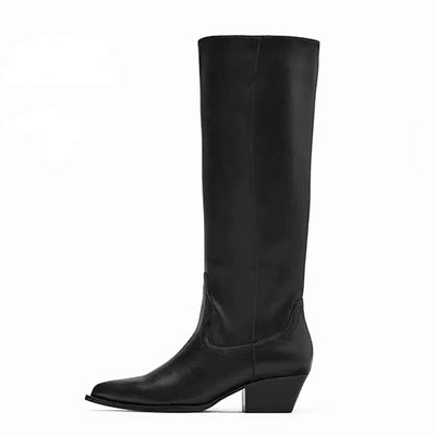 Camellia leather Boots