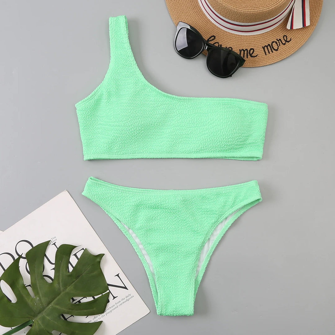 Ocean Goddess One-Shoulder Bikini - Celestial Couture