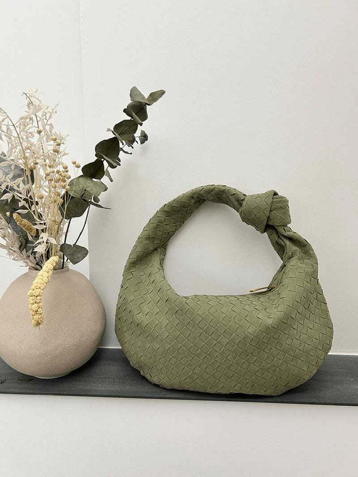 Aurelia Woven Suede Shoulder Bag