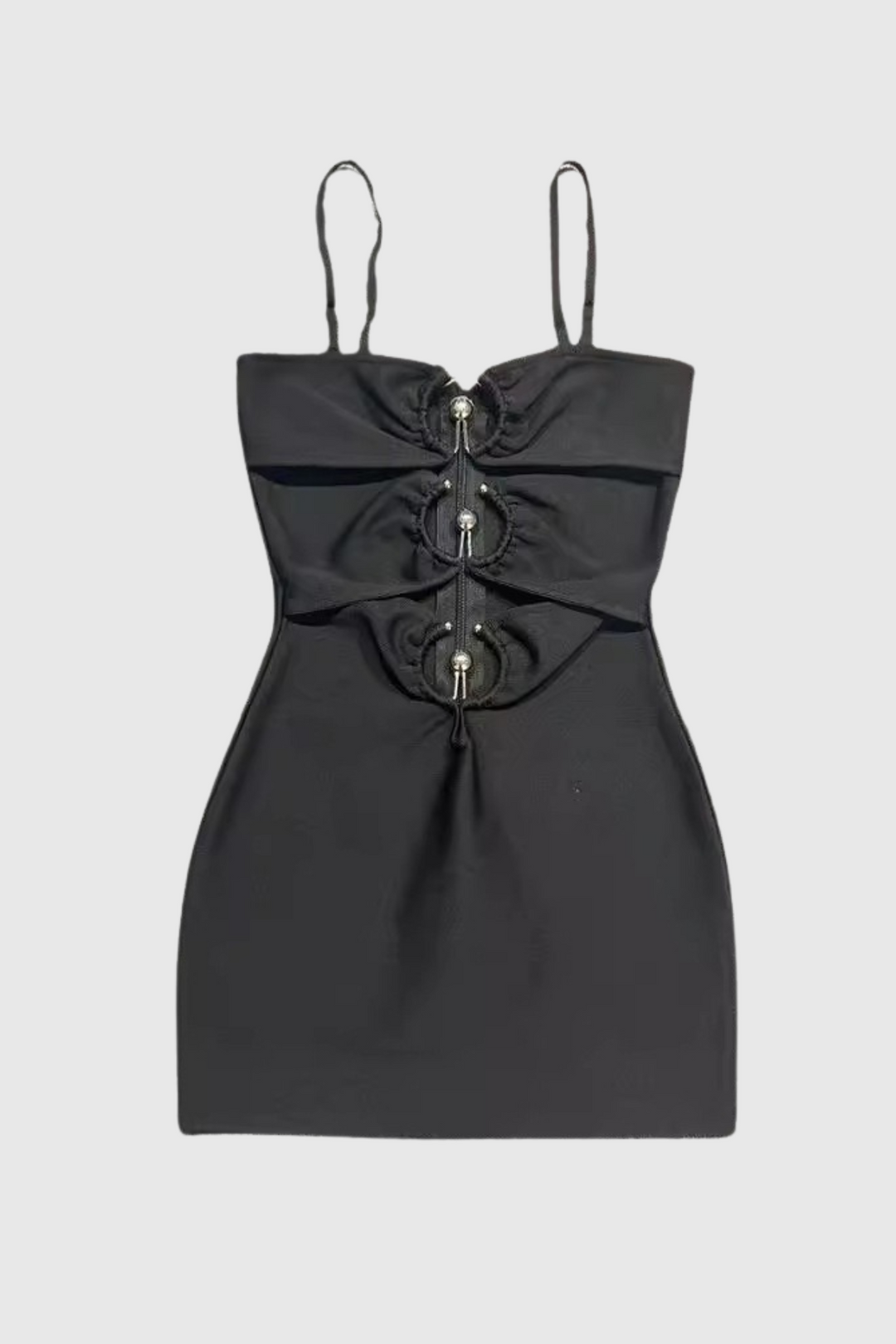 Tessa Hollow Spaghetti Mini Dress - Celestia Couture