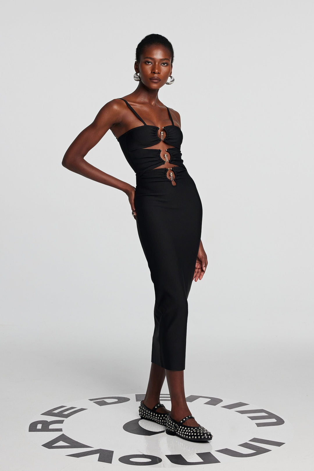 Tessa Hollow Spaghetti Maxi Dress - Celestia Couture