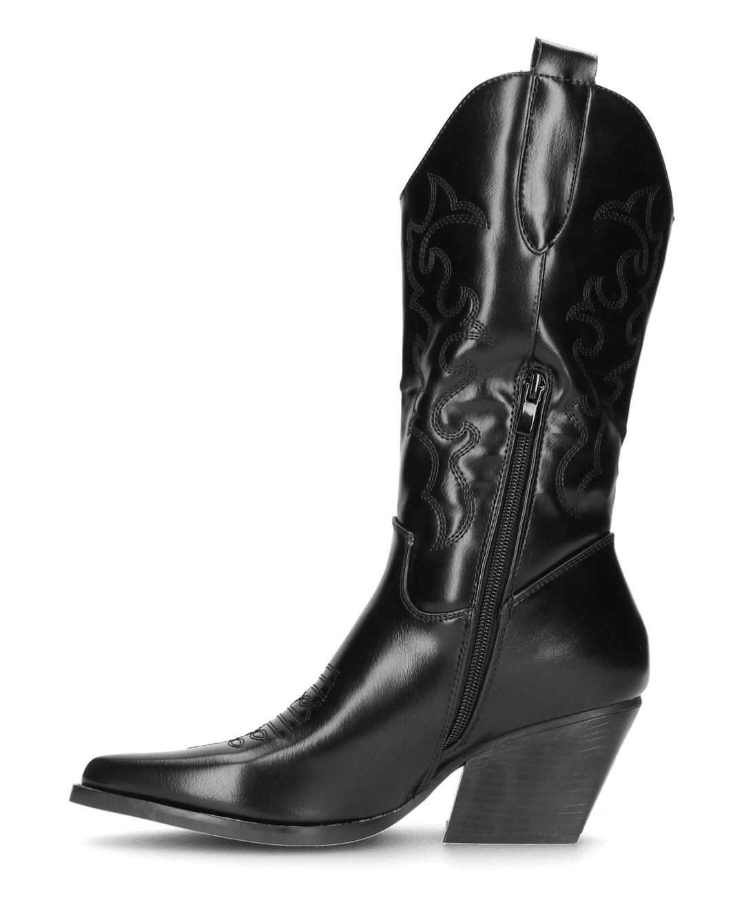 ALISHA - stivali camperos texani in ecopelle nera