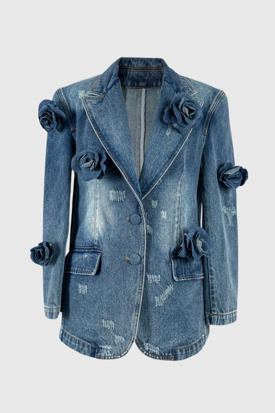 Valery Flower Peak Lapel Jacket - Celestia Couture