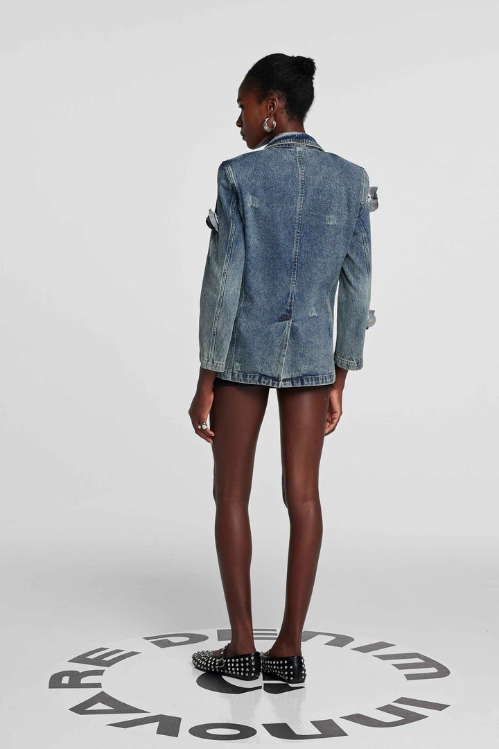 Valery Flower Peak Lapel Jacket - Celestia Couture