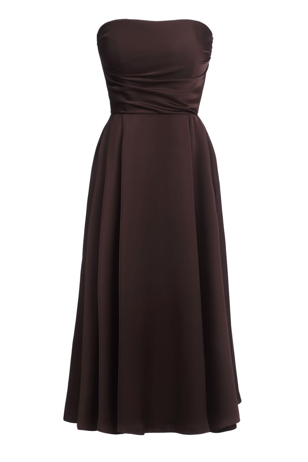 Draped Bodice Midi Dress