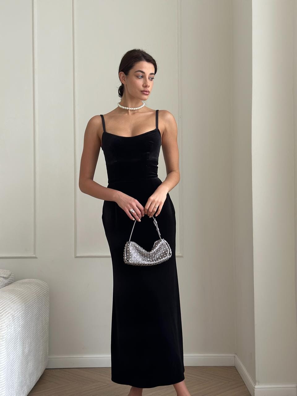 Velvet Maxi Dress - Celestia Couture