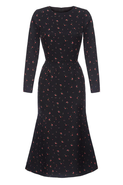 Long sleeve silhouette midi dress