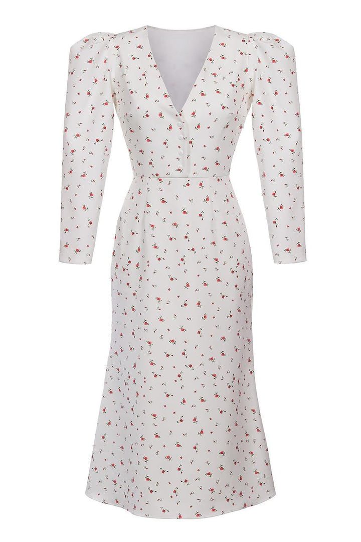 V neck midi dress - Celestia Couture
