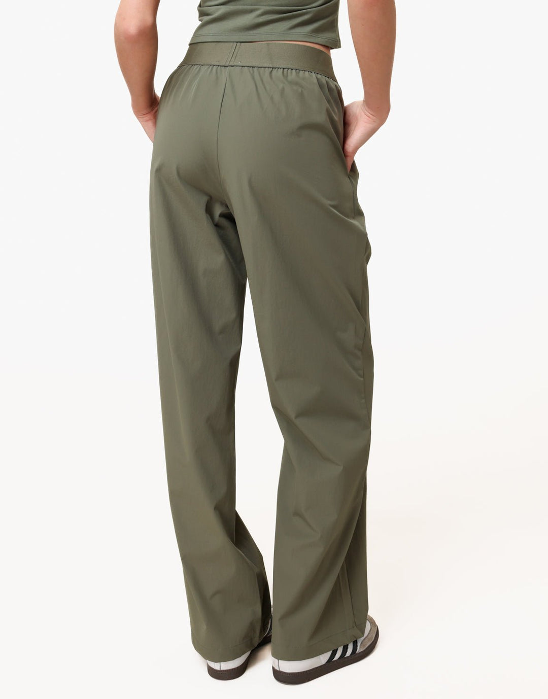 Army Groene O&amp;K Elastische Wijde Pijpen - Broek