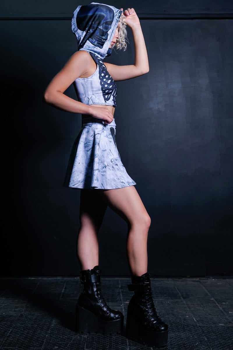 Black Skeleton 2 Piece Costume