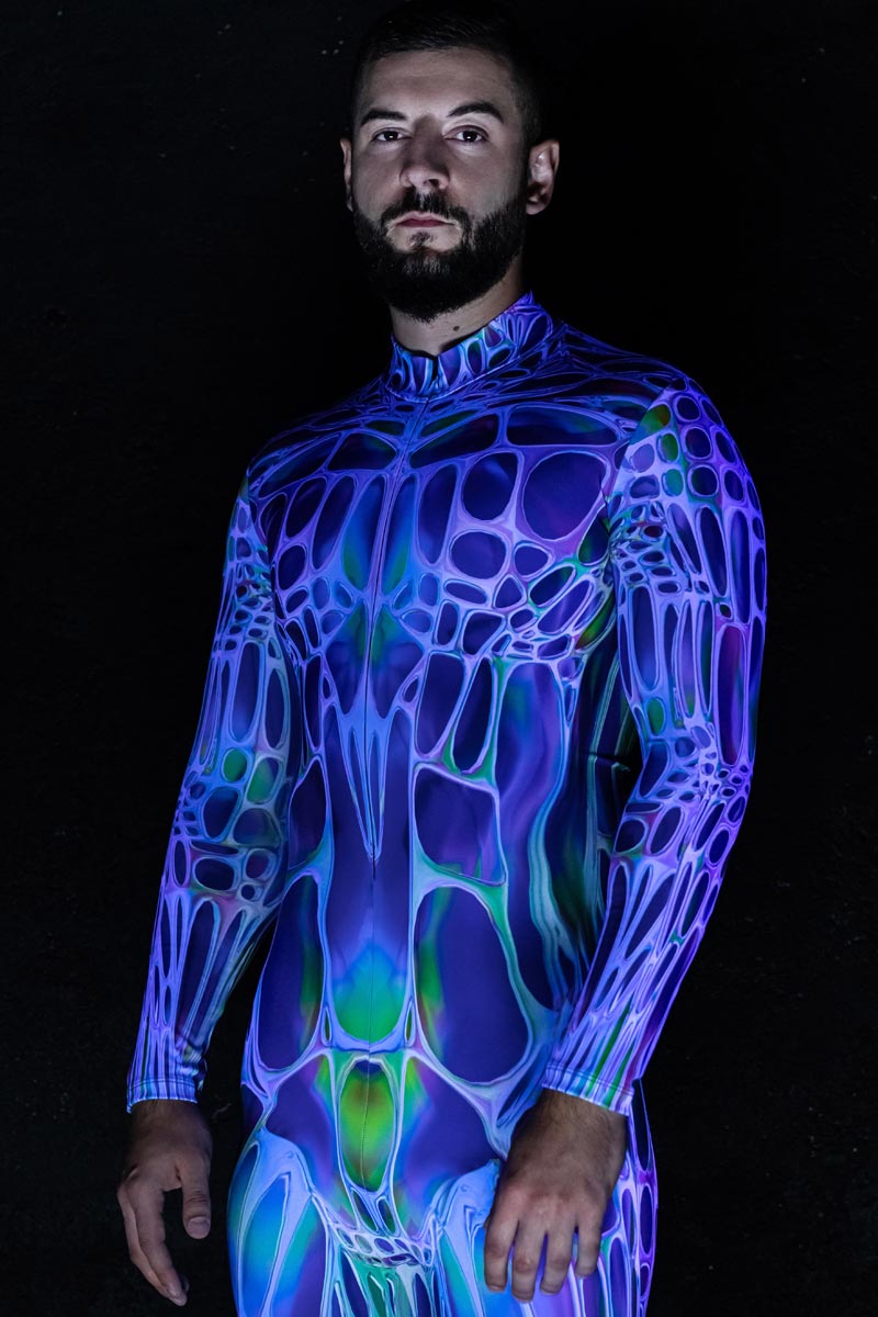 Blue Morph Men Costume