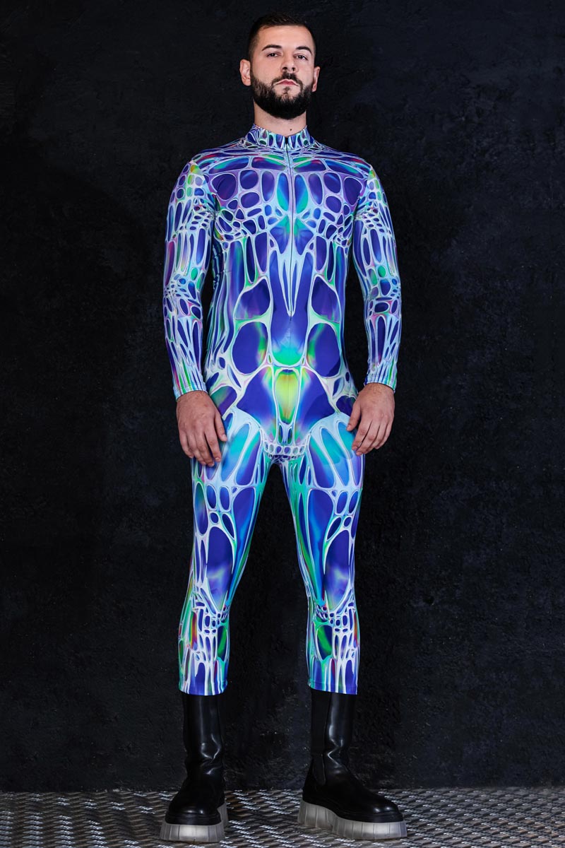 Blue Morph Men Costume