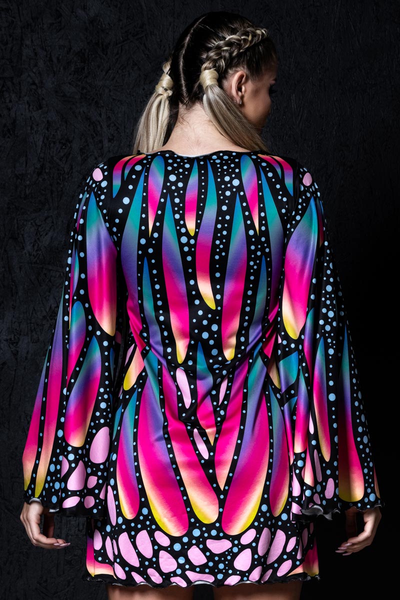 Butterfly Queen Halloween Bell Sleeve Dress