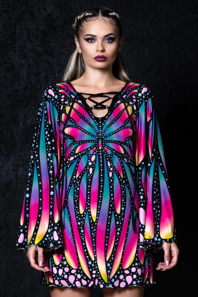 Butterfly Queen Halloween Bell Sleeve Dress