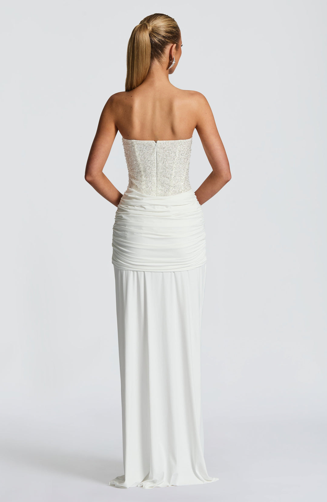 Carina Maxi Dress - Ivory - Celestia Couture